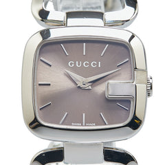 グッチ Gコレクション 腕時計 YA125507 クオーツ ブラウン文字盤 ステンレススチール レディース GUCCI 【中古】
