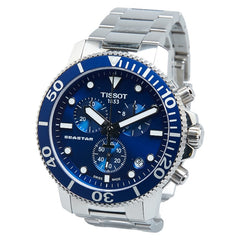 ティソ シースター1000 腕時計 T120417A クオーツ ブルー文字盤 ステンレススチール メンズ TISSOT 【中古】