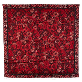 ルイ ヴィトン モノグラム 花 フラワー モチーフ スカーフ レッド マルチカラー シルク レディース LOUIS VUITTON 【中古】