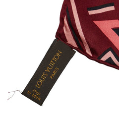 ルイ ヴィトン モノグラム 花 フラワー モチーフ スカーフ レッド マルチカラー シルク レディース LOUIS VUITTON 【中古】