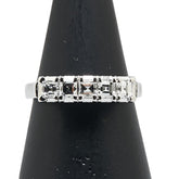 Pt900 プラチナ ダイヤ0.59ct 一文字 リング 指輪 レディース 8.5号 【中古】
