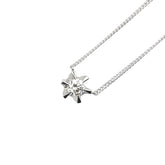 Pt900 プラチナ ダイヤ0.437ct プチ ネックレス レディース 【中古】