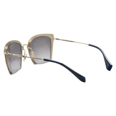 ミュウミュウ キャットアイ サングラス ネイビー プラスチック レディース MIUMIU 【中古】