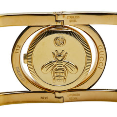 グッチ GGブルームス 腕時計 バングルウォッチ クオーツ ゴールド文字盤 ステンレススチール PVC レディース GUCCI 【中古】