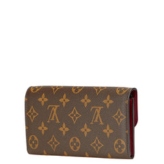 ルイ ヴィトン モノグラム ポルトフォイユ― エミリー 長財布 M60697 ブラウン ピンク PVC レザー レディース LOUIS VUITTON 【中古】
