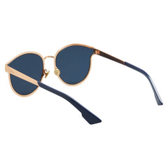 ディオール Symmetric サングラス ブルー ピンクゴールド メタル プラスチック レディース Dior 【中古】