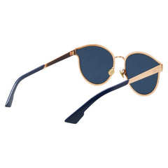 ディオール Symmetric サングラス ブルー ピンクゴールド メタル プラスチック レディース Dior 【中古】