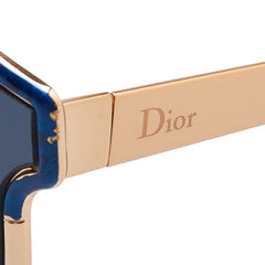 ディオール Symmetric サングラス ブルー ピンクゴールド メタル プラスチック レディース Dior 【中古】