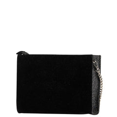 ジミーチュウ ロゴプレート チェーン ワンショルダーバッグ ブラック シルバー ポリエステル レディース JIMMY CHOO 【中古】
