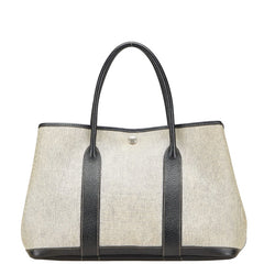 エルメス ガーデンパーティPM トートバッグ ハンドバッグ エクリュ ブラック トワルアッシュ ネゴンダ レディース HERMES 【中古】