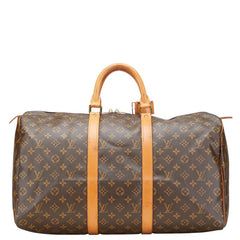 ルイ ヴィトン モノグラム キーポル50 ボストンバッグ M41426 ブラウン PVC レザー レディース LOUIS VUITTON 【中古】