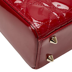 ディオール カナージュ レディディオール ハンドバッグ ショルダーバッグ 2WAY レッド パテントレザー レディース Dior 【中古】