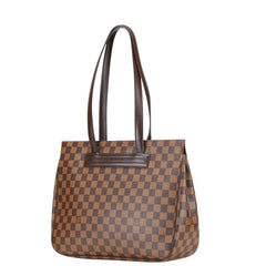 ルイ ヴィトン ダミエ パリオリPM ハンドバッグ トートバッグ N51123 ブラウン PVC レザー レディース LOUIS VUITTON 【中古】