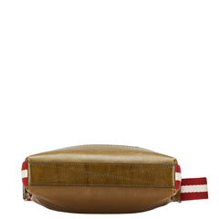 バリー 斜め掛け ショルダーバッグ カーキ マルチカラー レザー メンズ BALLY 【中古】