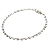 K18WG ホワイトゴールド ダイヤ1.00ct ブレスレット レディース 【中古】