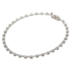 K18WG ホワイトゴールド ダイヤ1.00ct ブレスレット レディース 【中古】