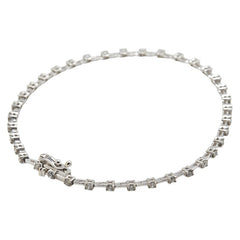 K18WG ホワイトゴールド ダイヤ1.00ct ブレスレット レディース 【中古】