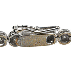 K18WG ホワイトゴールド ダイヤ1.00ct テニスチェーン ブレスレット レディース 【中古】