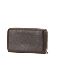 グッチ インターロッキングG 長財布 328318 ブラウン レザー レディース GUCCI 【中古】