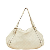 グッチ アビー グッチシマ ハンドバッグ ショルダーバッグ 130736 ベージュ レザー レディース GUCCI 【中古】