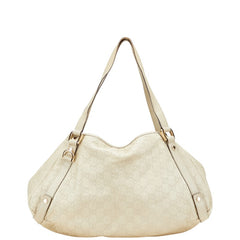 グッチ アビー グッチシマ ハンドバッグ ショルダーバッグ 130736 ベージュ レザー レディース GUCCI 【中古】