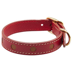 エルメス 首輪 ドッグカラー 犬用 レッド ブラウン クシュベル レディース HERMES 【中古】