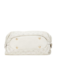 ルイ ヴィトン モノグラム マヒナXS ショルダーバッグ M95768 グリ アイボリー レザー レディース LOUIS VUITTON 【中古】