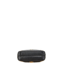 シャネル トリプル ココマーク チェーン ショルダーバッグ ブラック キャビアスキン レディース CHANEL 【中古】