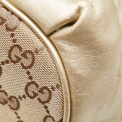 グッチ GGキャンバス ハンドバッグ ショルダーバッグ 2WAY 285730 ベージュ シャンパンゴールド キャンバス レザー レディース GUCCI 【中古】