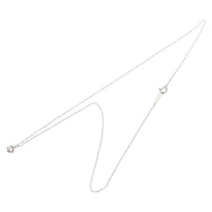 K18WG ホワイトゴールド ダイヤ0.30ct 1P プチ ペンダントネックレス レディース 【中古】