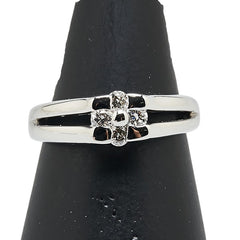 Pt900 プラチナ ダイヤ0.25ct リング 指輪 レディース 10号 【中古】