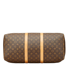 ルイ ヴィトン モノグラム キーポル50 ボストンバッグ トラベルバッグ M41426 ブラウン PVC レザー レディース LOUIS VUITTON 【中古】