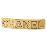 シャネル ロゴ バレッタ ヘアクリップ ゴールド メッキ レディース CHANEL 【中古】