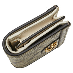 グッチ オフィディアGG パイソン 二つ折り財布 コンパクトウォレット 523155 ホワイト系 レザー レディース GUCCI 【中古】