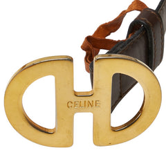 セリーヌ ベルト サイズ:70 ダークブラウン レザー レディース CELINE 【中古】