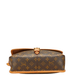 ルイ ヴィトン モノグラム ソローニュ 斜め掛け ショルダーバッグ M42250 ブラウン PVC レザー レディース LOUIS VUITTON 【中古】