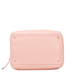 シャネル チョコバー ミニボストンバッグ ハンドバッグ A24184 ピンク キャビアスキン レディース CHANEL 【中古】