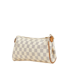 ルイ ヴィトン ダミエ アズール エヴァ チェーン ショルダーバッグ ハンドバッグ 2WAY N55214 ホワイト PVC レザー レディース LOUIS VUITTON 【中古】