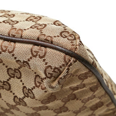 グッチ GGキャンバス ショルダーバッグ 122791 ベージュ ブラウン キャンバス レザー レディース GUCCI 【中古】