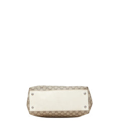 グッチ GGスプリーム ハンドバッグ トートバッグ 131220 ベージュ アイボリー PVC レザー レディース GUCCI 【中古】