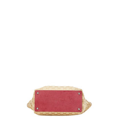 グッチ GGキャンバス トートバッグ ハンドバッグ 120836 ベージュ レッド キャンバス レザー レディース GUCCI 【中古】