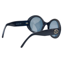 グッチ インターロッキングG ラウンド サングラス GG2401 ネイビー プラスチック レディース GUCCI 【中古】