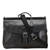 コーチ ビジネスバッグ ブリーフケース 2WAY F70098 ブラック レザー レディース COACH 【中古】
