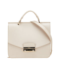 フルラ ジュリア ハンドバッグ ショルダーバッグ 2WAY ベージュ レザー レディース Furla 【中古】