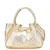 マックスマーラ トートバッグ ハンドバッグ ゴールド レザー レディース MAX MARA 【中古】