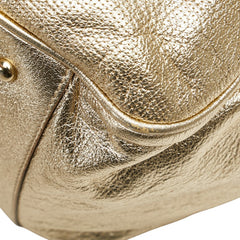 マックスマーラ トートバッグ ハンドバッグ ゴールド レザー レディース MAX MARA 【中古】