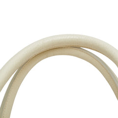 エーディーエムジェイ ロゴ トートバッグ ハンドバッグ ホワイト レザー レディース ADMJアクセソワ 【中古】