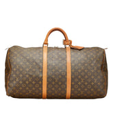 ルイ ヴィトン モノグラム キーポル60 ボストンバッグ トラベルバッグ M41422 ブラウン PVC レザー レディース LOUIS VUITTON 【中古】