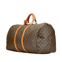 ルイ ヴィトン モノグラム キーポル60 ボストンバッグ トラベルバッグ M41422 ブラウン PVC レザー レディース LOUIS VUITTON 【中古】