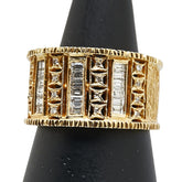 K18YG イエローゴールド ダイヤ0.45ct ダイヤ0.06ct リング 指輪 レディース 13号 【中古】